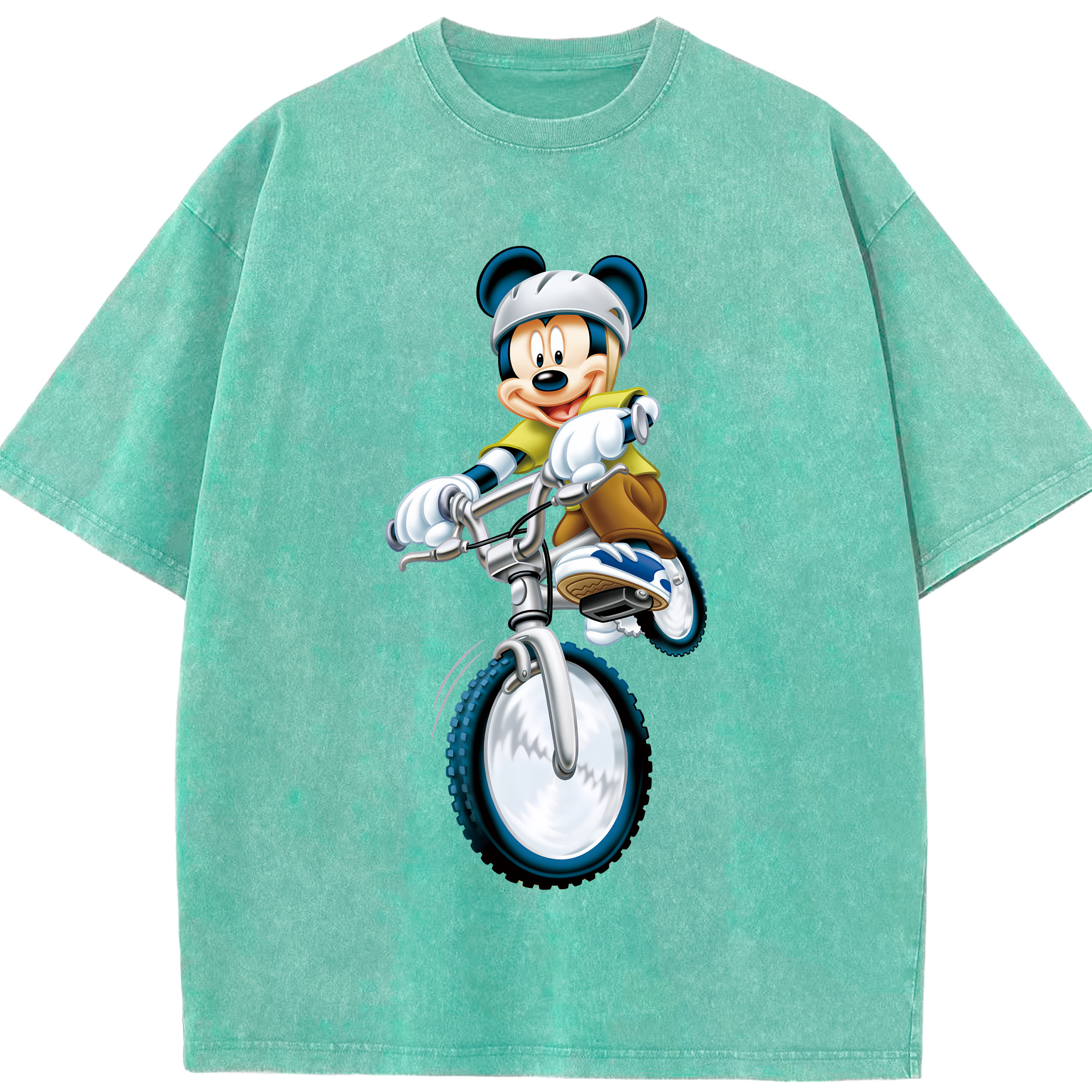 （画像用） ミッキーマウス Mickey Mouse 綿100% ヴィンテージ風 半袖Tシャツ（フロントプリント）